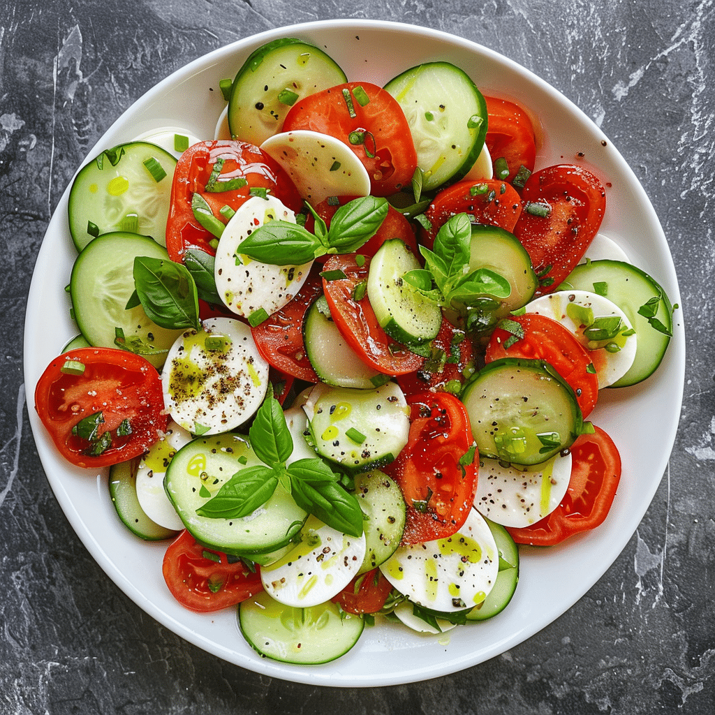 Easy Cucumber Caprese Salad Recipe | Fresh & Healthy Summer Lunch Idea