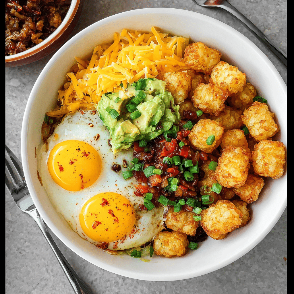 The Ultimate High-Protein Keto Tater Tot Breakfast Bowl