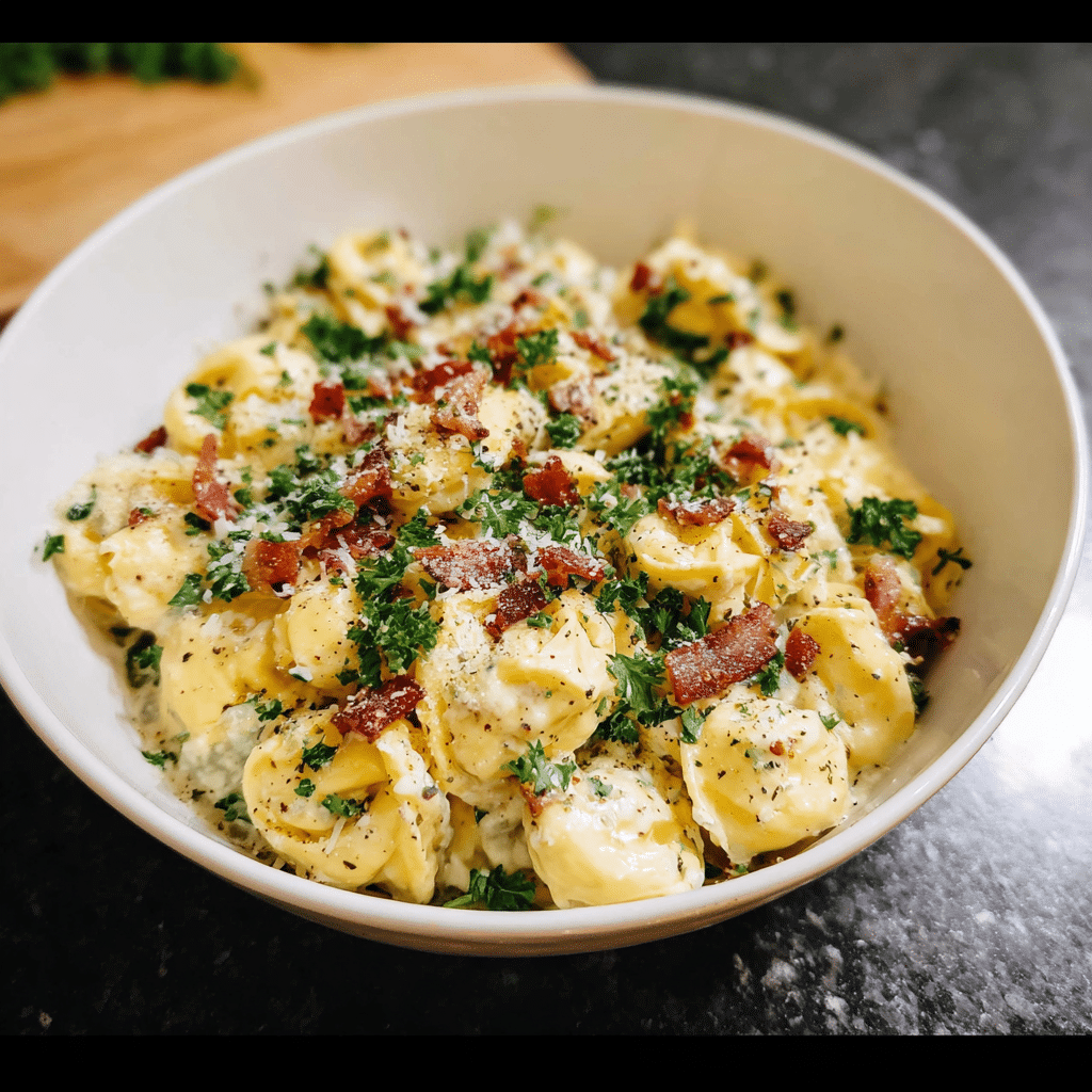 Creamy Keto Cheese Tortellini Carbonara: A 30-Minute Family Favorite