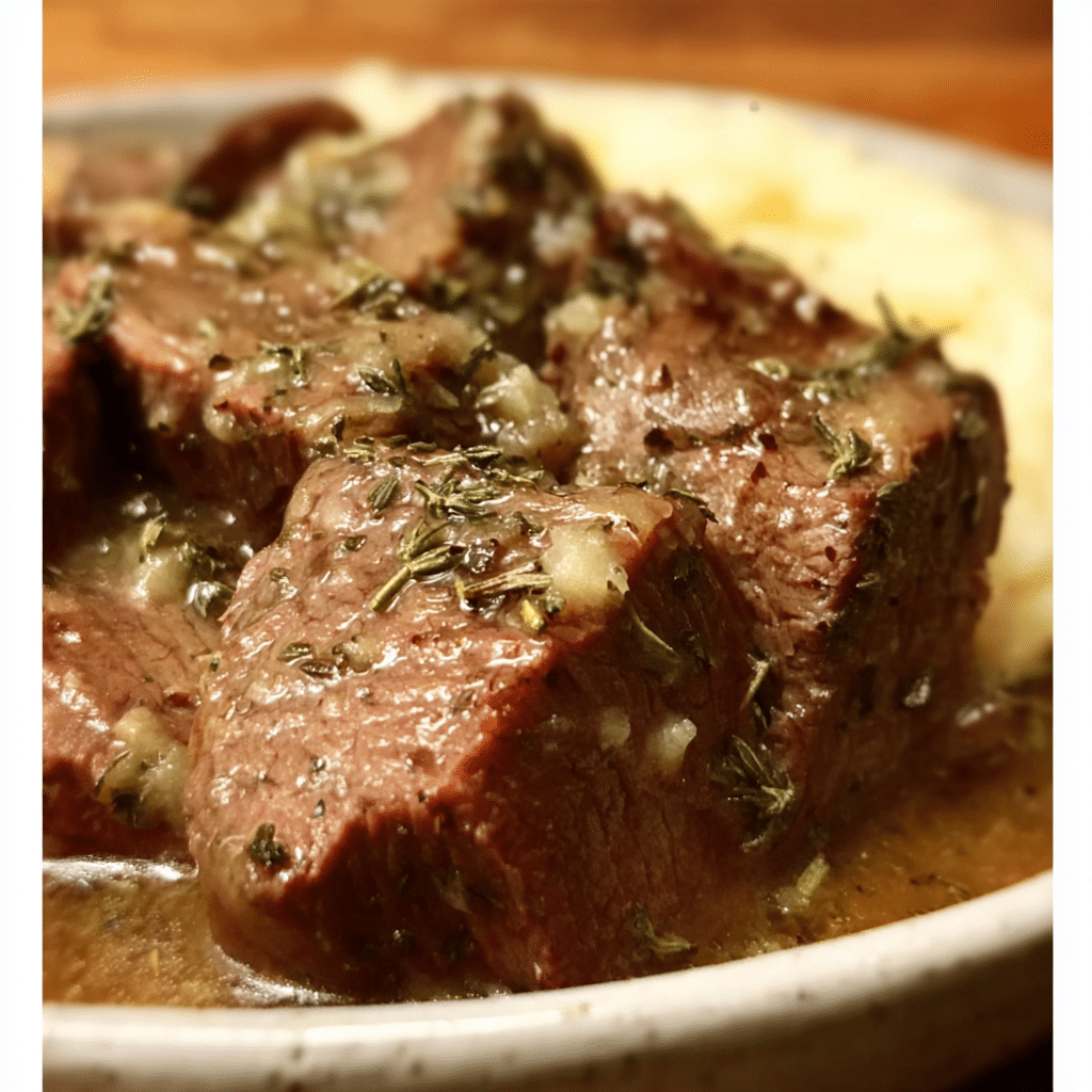 Dump-and-Go Garlic Butter Beef | High Protein Keto Slow Cooker Recipe