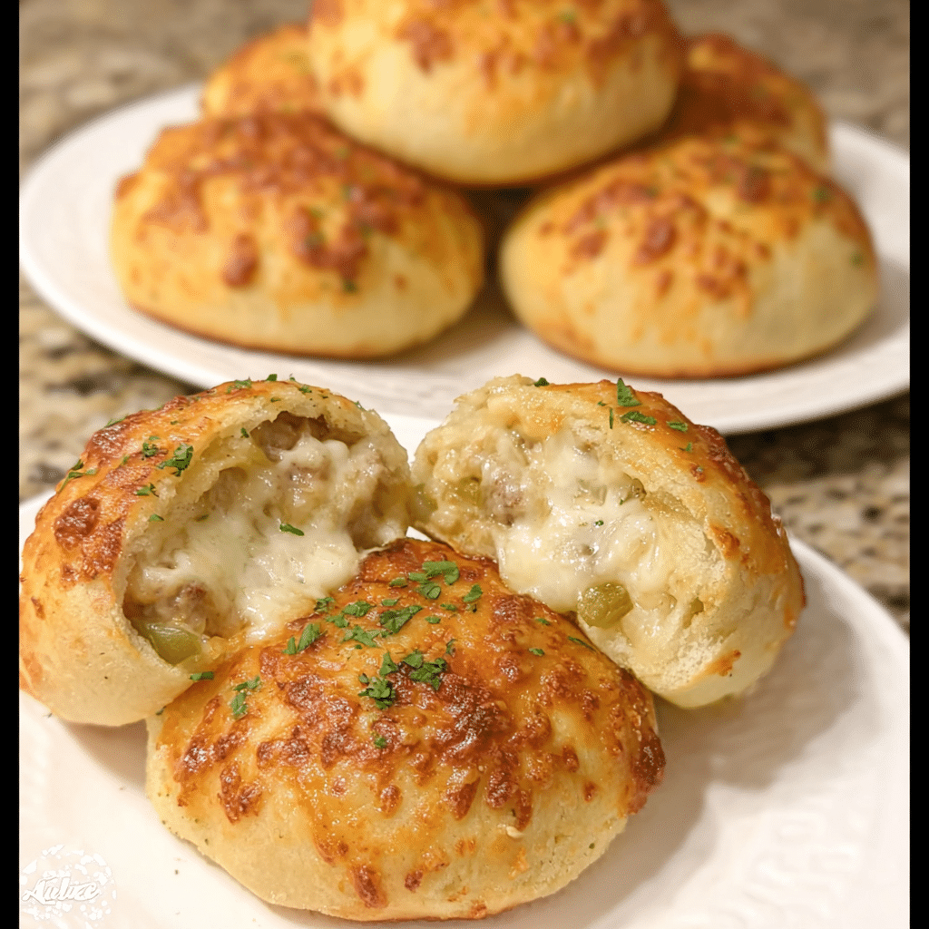 Cheesy Baked Stuffed Buns: The Perfect Keto Game Day Appetizer
