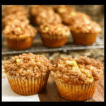 Moist Keto Rhubarb Muffins with Crunchy Cinnamon Streusel Topping