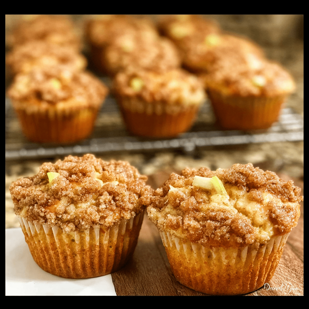 Moist Keto Rhubarb Muffins with Crunchy Cinnamon Streusel Topping