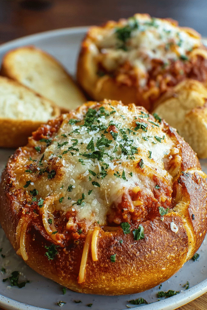 Fast Dinner Alert! Easy Keto Spaghetti Garlic Bread Bowls