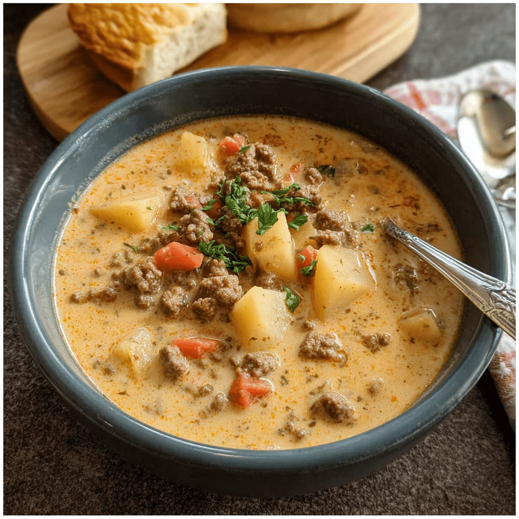 Creamy Slow Cooker Hamburger Soup (The Ultimate Keto Comfort Food!)