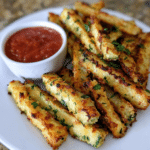 Extra Crispy Baked Parmesan Zucchini Fries (The Best Keto Snack!)