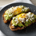 Low Carb Avocado Toast with Egg and Feta