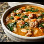 Easy One-Pot Italian Sausage White Bean Soup – Quick Low Carb Dinner