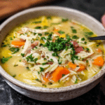 Keto Lemon Chicken "Orzo" Soup - Easy Low Carb Recipe