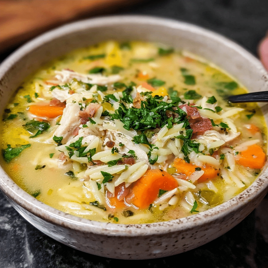 Keto Lemon Chicken "Orzo" Soup - Easy Low Carb Recipe