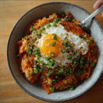 High Protein Savory Breakfast: Easy Low Carb Kimchi Oatmeal