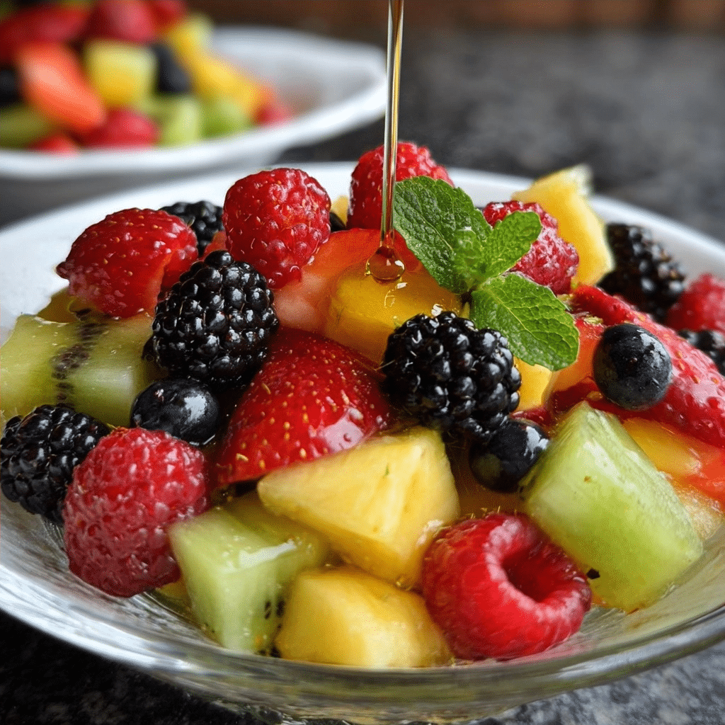 Low-Carb High-Protein Fruit Salad with Honey Lime Dressing (So Easy!)