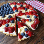 Flag Fruit Pizza - Perfect 4th of July Dessert