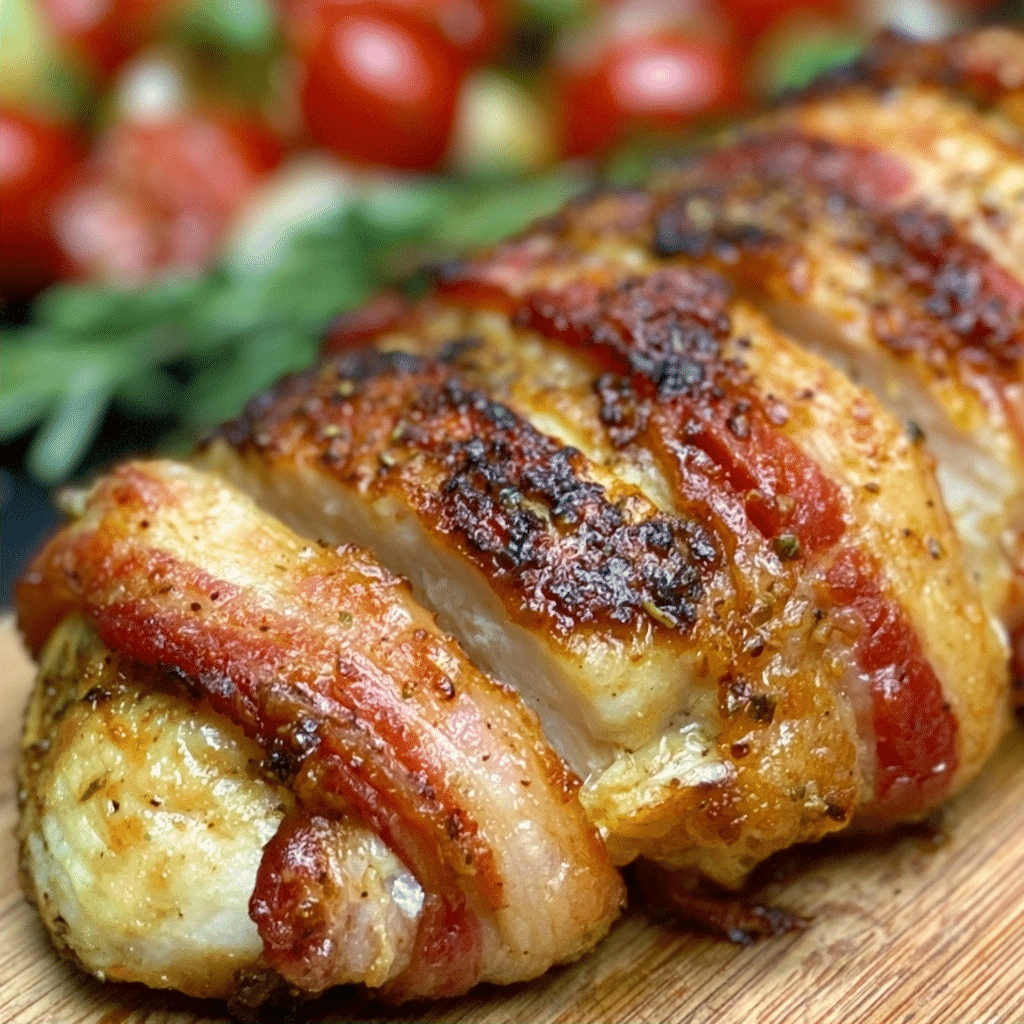 Easy Bacon Wrapped Chicken Breast