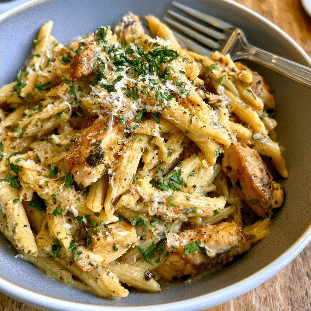 The Best Garlic Parmesan Chicken Pasta | Easy Dinner Idea