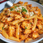Easy Chicken Penne Arrabbiata | Chicken Parmesan Pasta